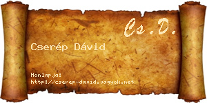 Cserép Dávid névjegykártya
